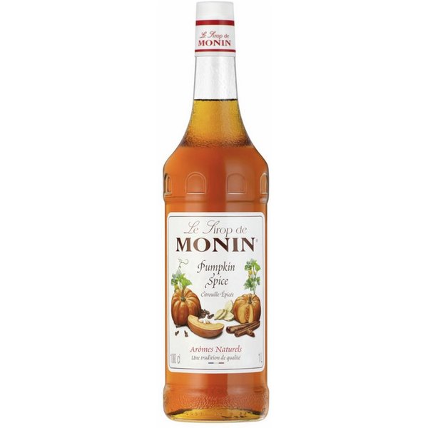 MONIN Getränke-Sirup, Monin Pumpkin Spice Sirup ideal für Kaffeegetränke Flasche 1000ml