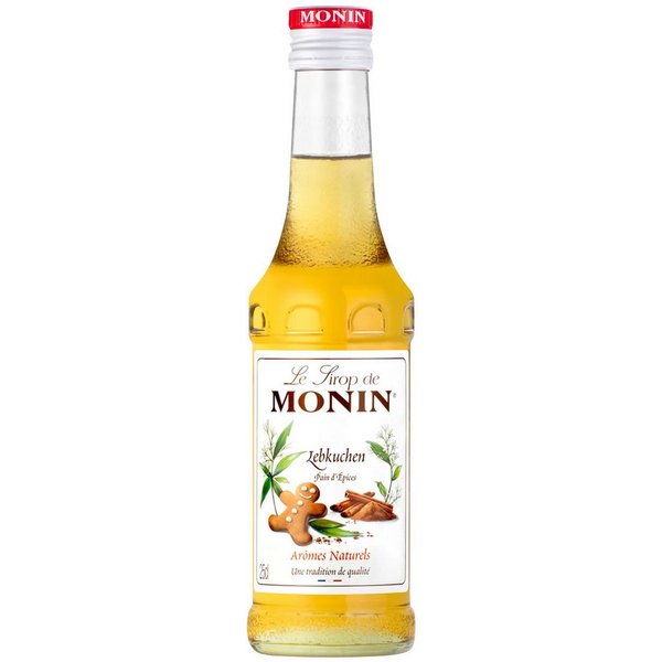 MONIN Getränke-Sirup, Monin Lebkuchen Sirup ideal fuer Heissgetraenke aromatisch 250 ml
