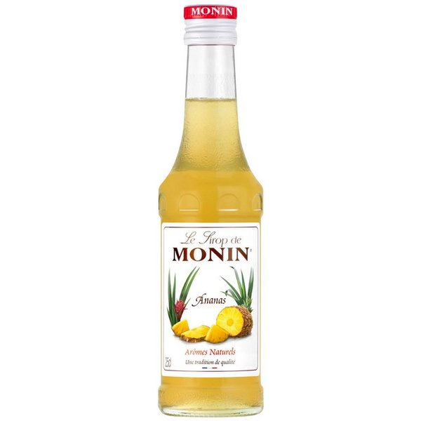 MONIN Getränke-Sirup, Monin Ananas Sirup natuerliches Aroma fruchtig fein lecker 250 ml