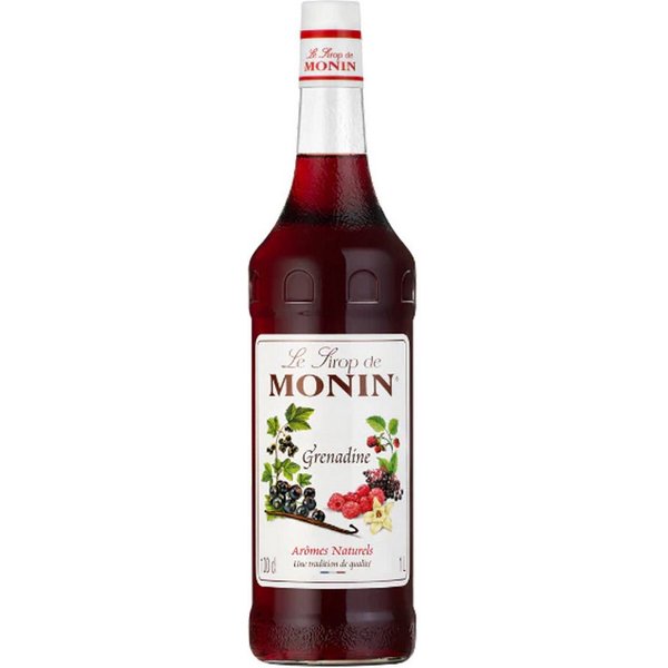 MONIN Getränke-Sirup, Monin Grenadine Sirup ideal für Cocktails und Limonaden 1000ml
