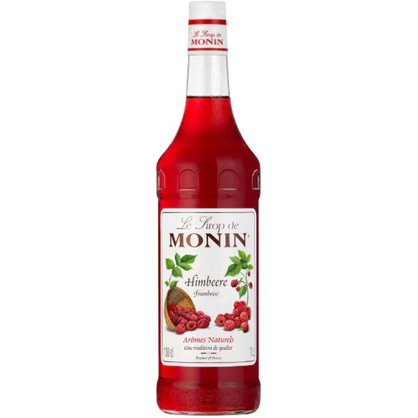 MONIN Getränke-Sirup, Monin Himbeere Sirup ideal fuer Cocktails fruchtig fein lecker 1000 ml