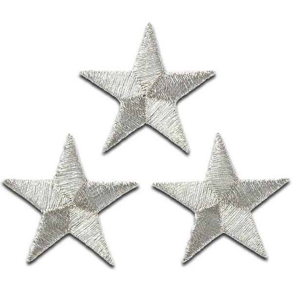 Mono-Quick Aufnäher Bügelbild, Aufbügler, Applikationen, Patches, Flicken, zum aufbügeln, Polyester, Set Stern - Größe: 7,5 x 7,5 cm
