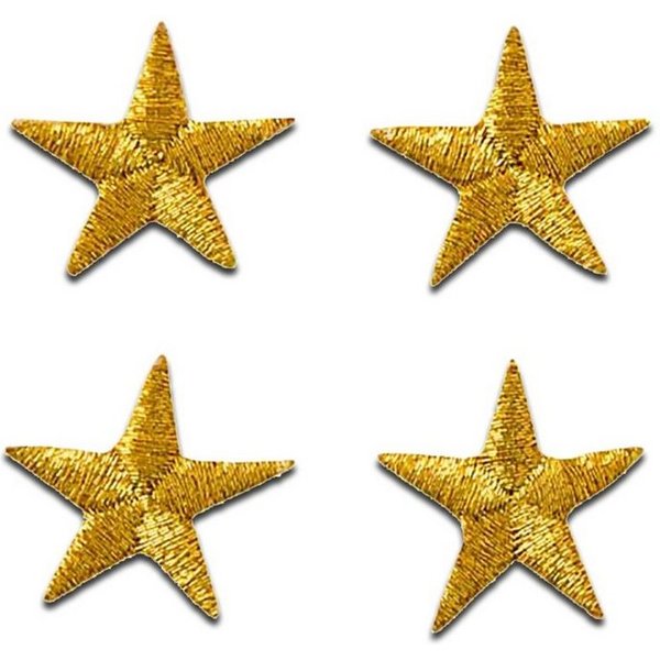 Mono-Quick Aufnäher Bügelbild, Aufbügler, Applikationen, Patches, Flicken, zum aufbügeln, Polyester, Set Stern - Größe: 6,6 x 7,2 cm