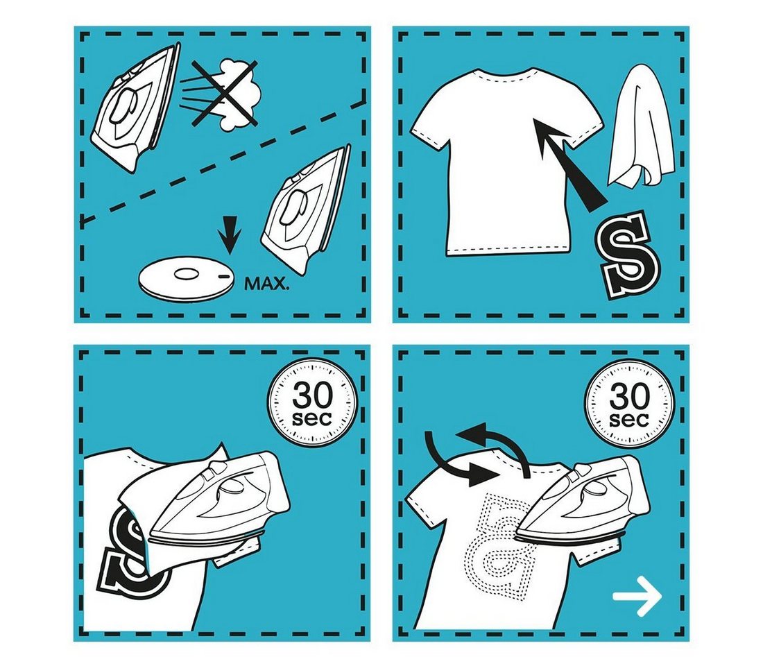 Mono-Quick Aufnäher Bügelbild, Aufbügler, Applikationen, Patches, Flicken, zum aufbügeln, Polyester, Set Stern - Größe: 6,6 x 7,2 cm – Bild 2 von 3