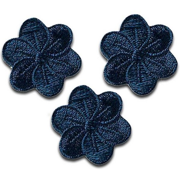 Mono-Quick Aufnäher Bügelbild, Aufbügler, Applikationen, Patches, Flicken, zum aufbügeln, Polyester, Blumen 3 Stück Blüten Pflanze - Größe: 2,2 x 2,2 cm