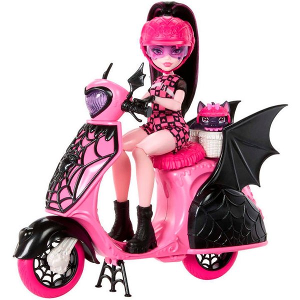 MonsterHigh™ Anziehpuppe Draculaura, Count Fabulous, mit Vampastic Scooter