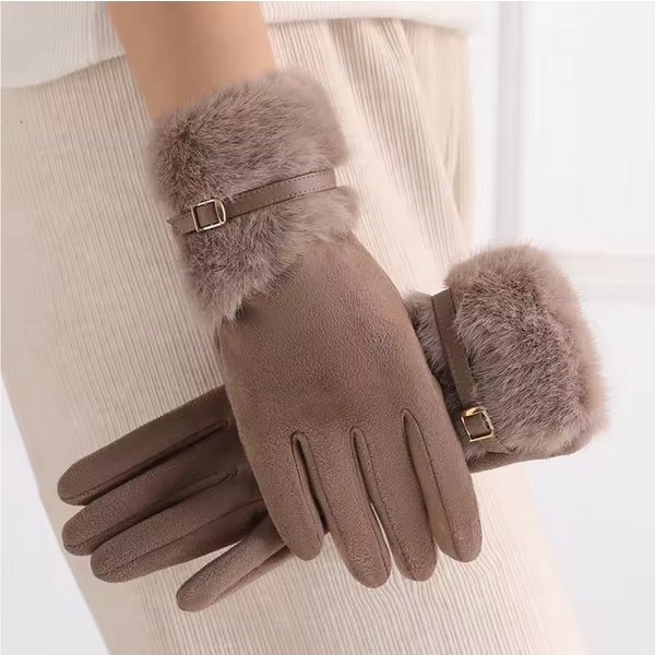Montegoni Baumwollhandschuhe Damen Winterhandschuhe mit Fleecefutter– Warm, Winddicht (Packung) Ideal für einen stilvollen und eleganten Look