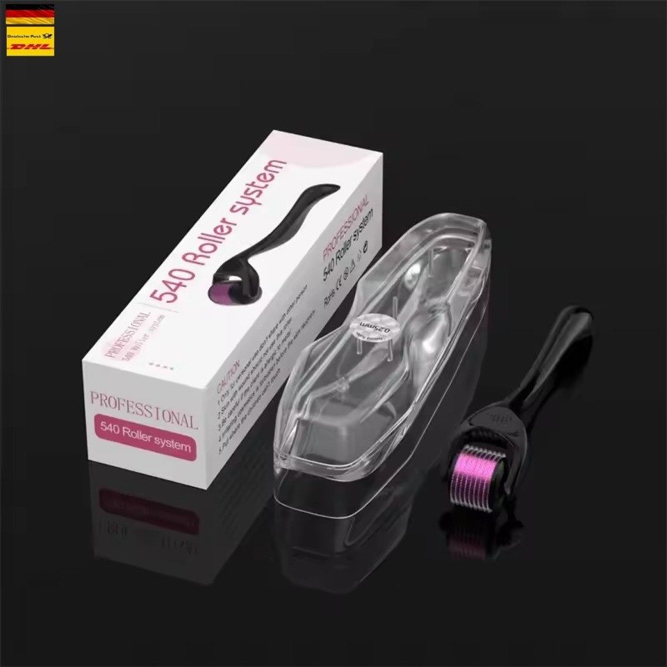 Montegoni Massagegerät Professioneller 540 Derma Roller – Hautpflege Massage Roller, 540 Mikronadeln aus Edelstahl, Ergonomischer, rutschfester Griff – Bild 3 von 5