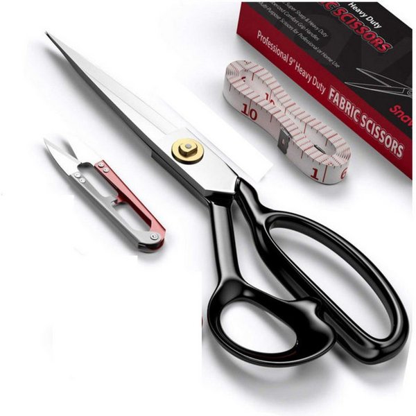 Montegoni Stoffscheren 8" 20.32 cm Schneiderschere profi Stoffschere, (Textilschere, scissors, nähzubehör, mit Fadenschneider und Schneidermaßband, Stilvolle Ge