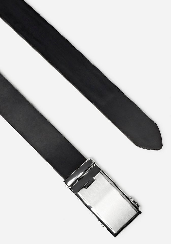 MONTI Ledergürtel 3,5 cm breit, Klassisch-Business, Automatikschließe – Bild 3 von 4
