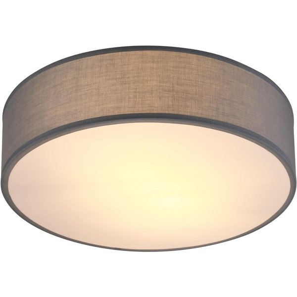 monzana Deckenleuchte Deckenleuchte, Innenbeleuchtung, Deckenlampe Stoff Grau 30 cm Modern E27 Rund 1 Flammig Deckenleuchte