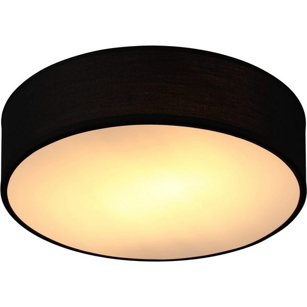 monzana Deckenleuchte Deckenleuchte, Innenbeleuchtung, Deckenlampe Stoff Schwarz 38 cm Modern E27 Rund 2 Flammig