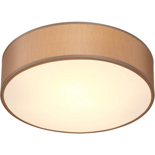 monzana Deckenleuchte Deckenleuchte, Innenbeleuchtung, Deckenlampe Stoff Taupe 38 cm Modern E27 Rund 2 Flammig Deckenleuchte