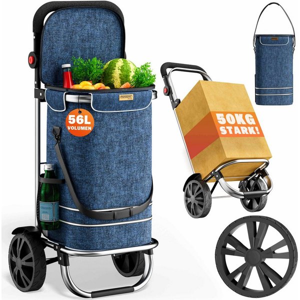 monzana Einkaufstrolley, abnehmbare Tasche