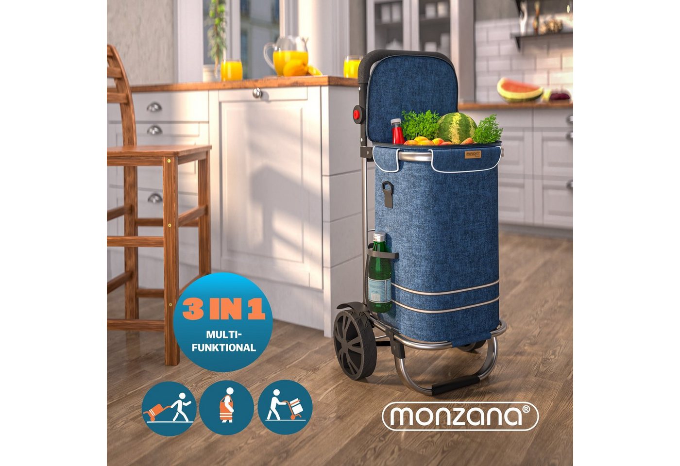 monzana Einkaufstrolley, abnehmbare Tasche – Bild 2 von 5