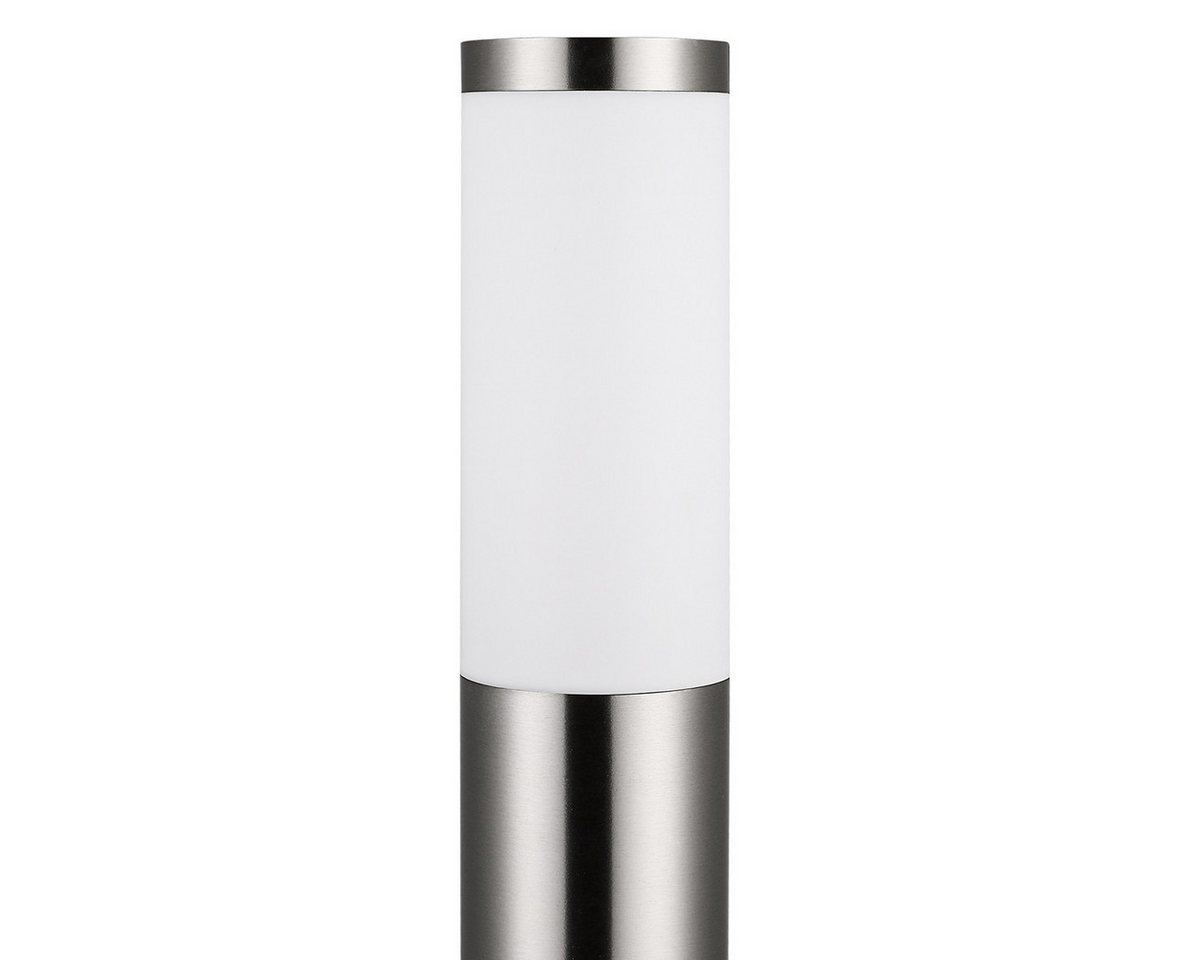 monzana Gartenleuchte, Außenleuchte, Edelstahl 50cm Strom E27 Pollerleuchte Stehlampe Garten Außen Silber – Bild 4 von 5