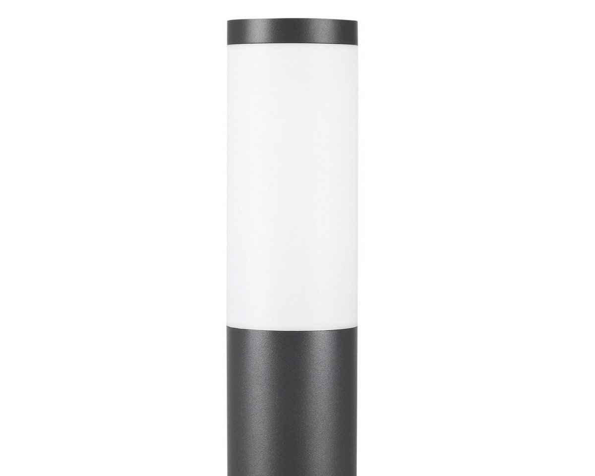 monzana Gartenleuchte, Außenleuchte mit Steckdose, Edelstahl 50cm IP44 Gartenlampe Wegeleuchte Außen Strom E27 Anthrazit – Bild 4 von 5