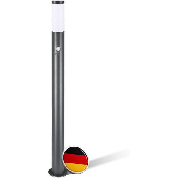 monzana Gartenleuchte, Wegeleuchte mit Bewegungsmelder, Einstellbar Edelstahl 100cm IP44 Außenlampe Garten Außen Anthrazit