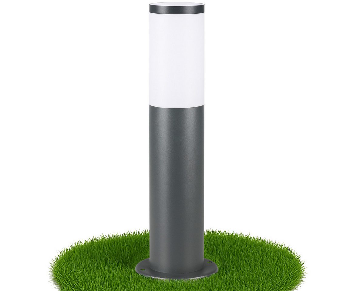 monzana Gartenleuchte, Außenleuchte, Edelstahl 50cm Strom Außenlampe Pollerleuchte Stehend Außen Anthrazit – Bild 2 von 5
