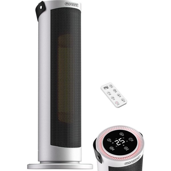 monzana Heizlüfter, 2000 W, Keramik Heizlüfter 2000W 4 Betriebsmodi 15-35°C Energiesparend 70°