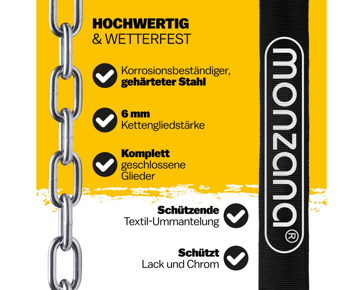 monzana Kettenschloss, Fahrradschloss Hohe Sicherheit 90cm Zahlencode 5-stellig Zahlenschloss – Bild 4 von 5