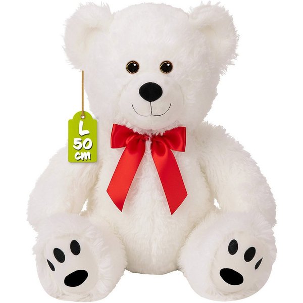 monzana Kuscheltier (1-St), Teddybär L - XXXL 50-175cm verschiedene Farben Weiches Fell Schleife