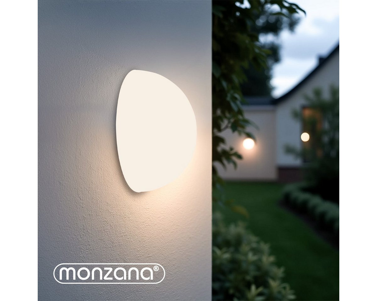 monzana LED Solarleuchte Halbkugel, Solarleuchte, 3er Set Solarlampe Außen Wetterfest Kugel Hängend Garten Balkon Wand – Bild 3 von 5