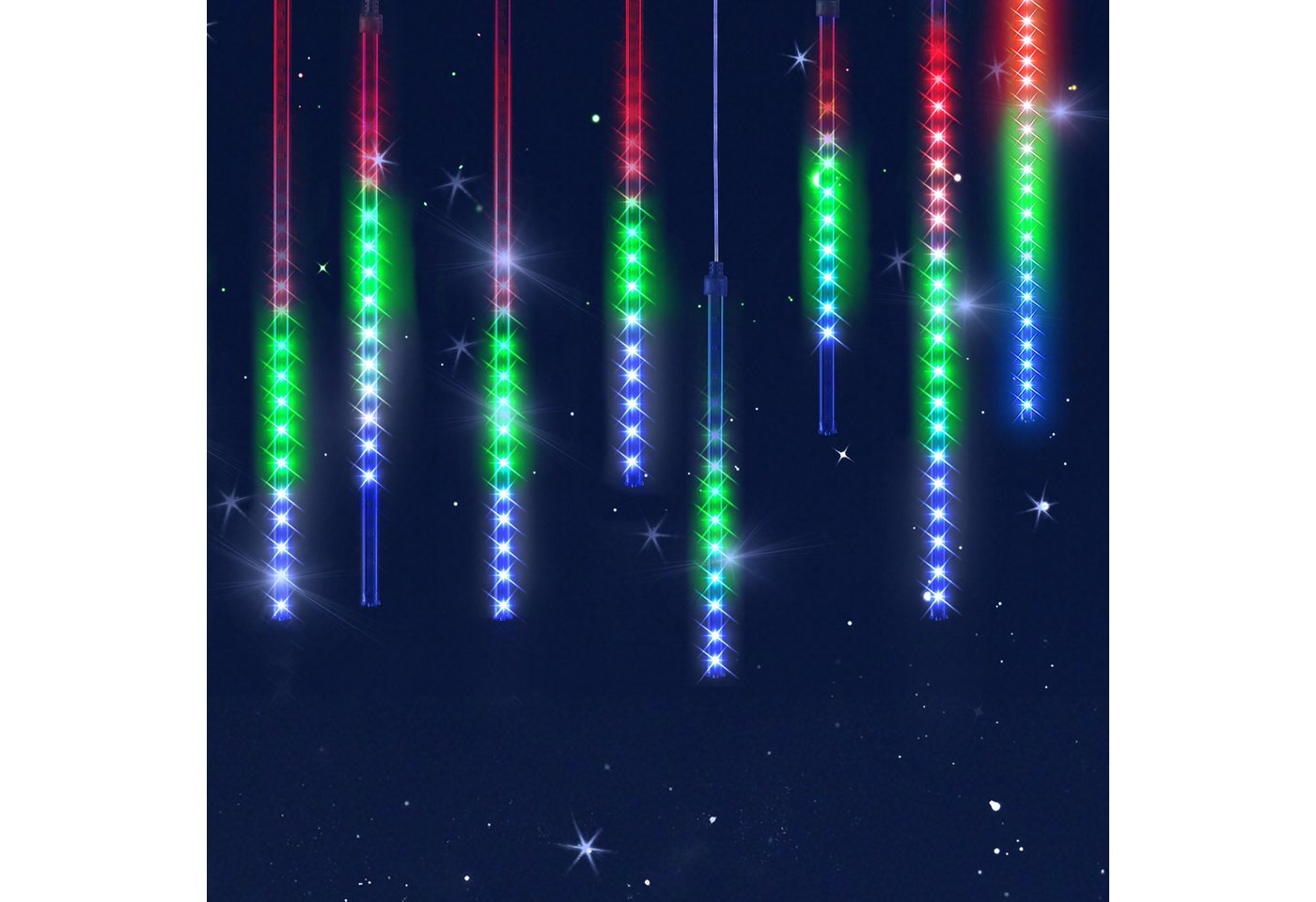 monzana Lichterkette, Meteorschauer 480 LED Außen Wasserdicht 10 Röhre je 50 cm – Bild 2 von 5