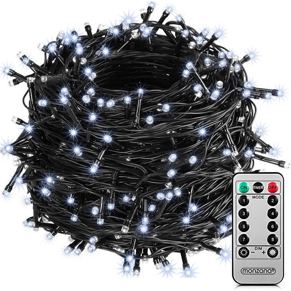 monzana Lichterkette, 200/400/600 LEDs warmweiß/kaltweiß/bunt Weihnachtsbaum