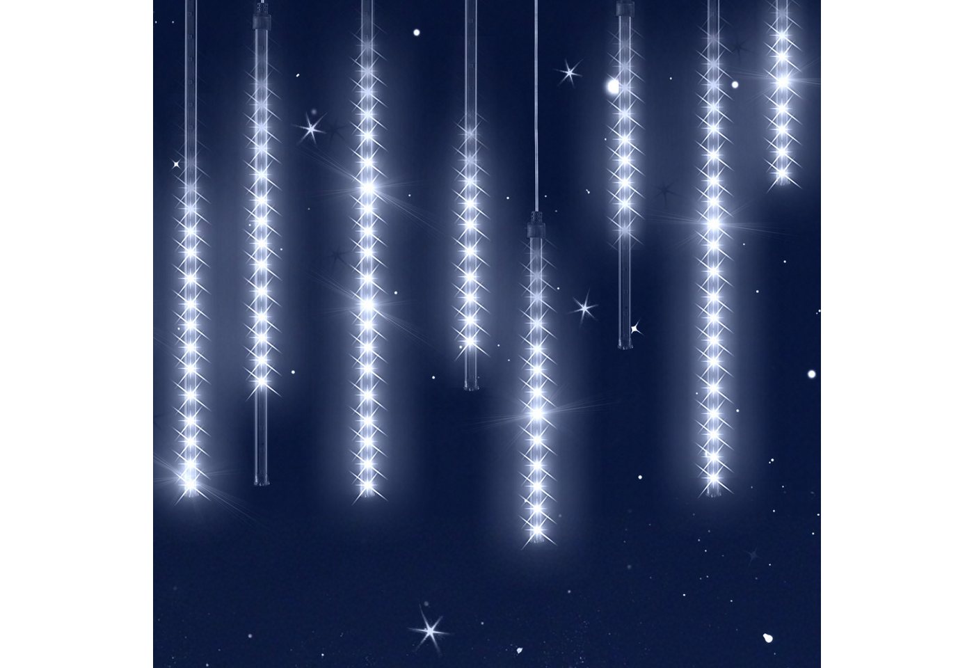 monzana Lichterkette, Meteorschauer 480 LED Außen Wasserdicht 10 Röhre je 50 cm – Bild 2 von 5