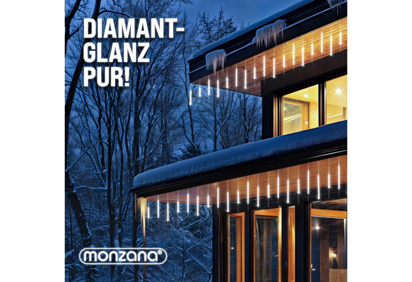 monzana Lichterkette, Meteorschauer 480 LED Außen Wasserdicht 10 Röhre je 50 cm – Bild 5 von 5