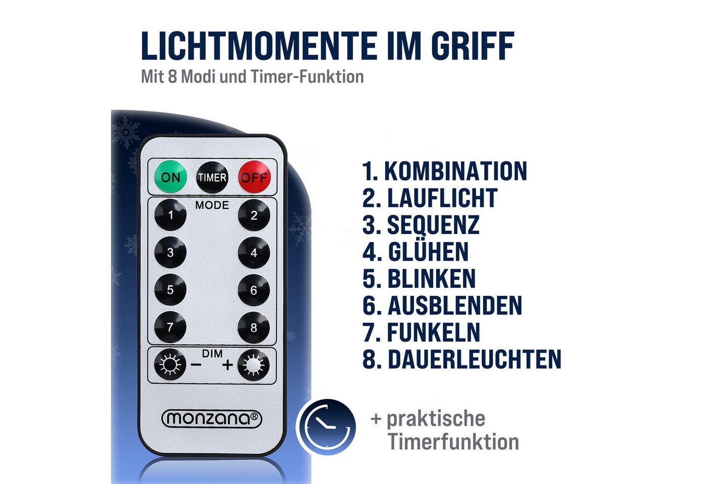 monzana Lichterkette, 200/400/600 LEDs warmweiß/kaltweiß/bunt Weihnachtsbaum – Bild 5 von 5