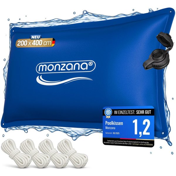 monzana Pool (1-tlg), XXXL 200x400cm Chlorbeständig Sicherheitsventil 4 Ösen Doppelnaht Pool