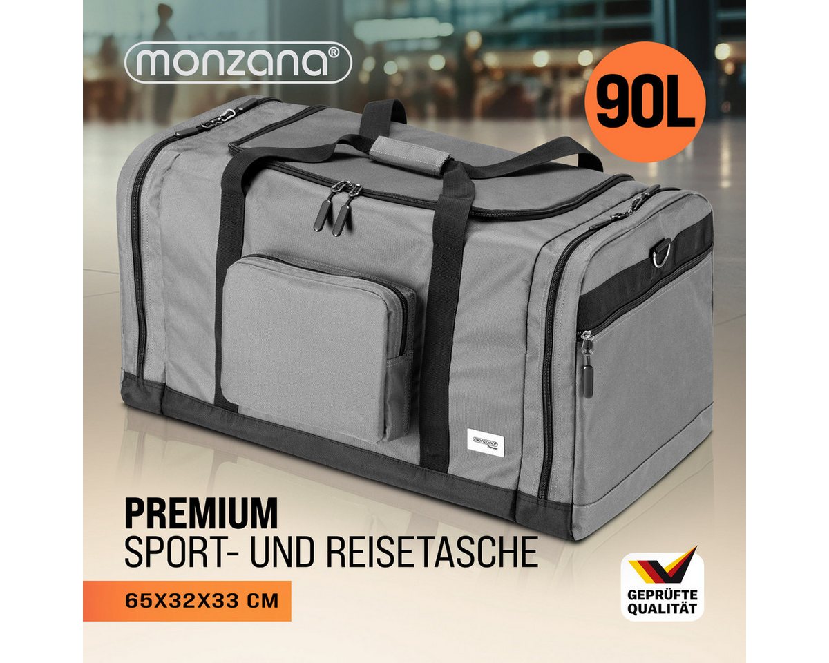 monzana Reisetasche, 90L 70x35x35cm Weekender Duffle Bag Sporttasche – Bild 2 von 5
