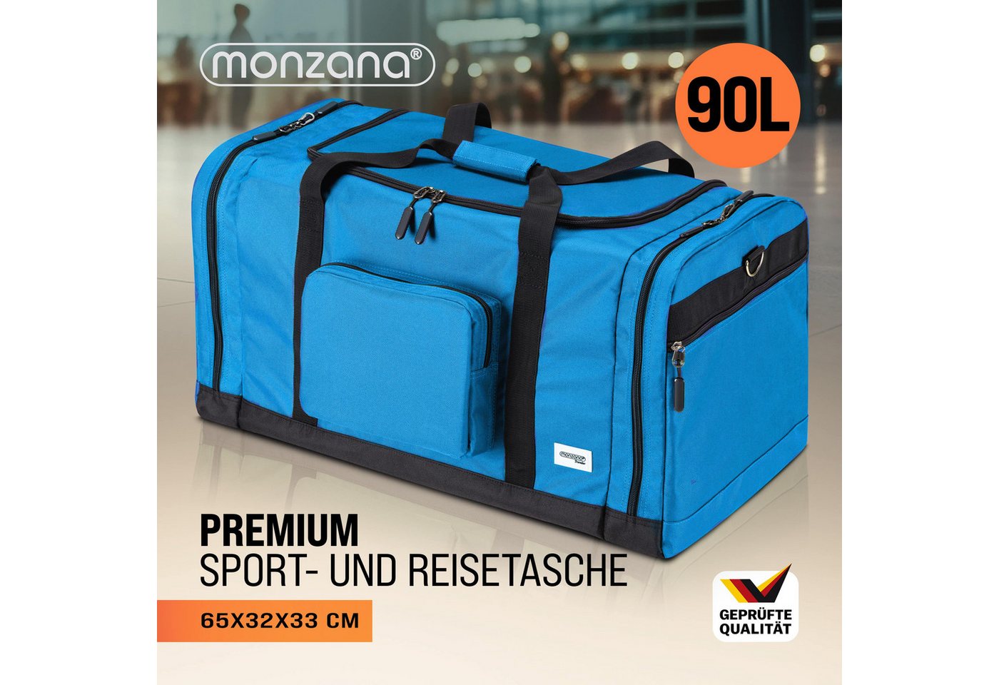 monzana Reisetasche, MONZANA® Reisetasche 90L 70x35x35cm Weekender Duffle Bag Sporttasche – Bild 2 von 5