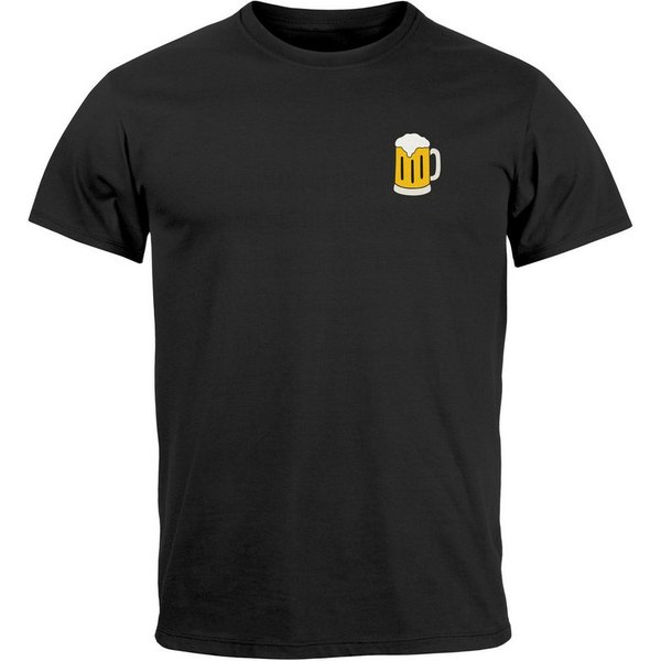 MoonWorks Print-Shirt Herren T-Shirt Backprint Lecker Bierchen Bier Motiv Alkohol Fun-Shirt mit Print