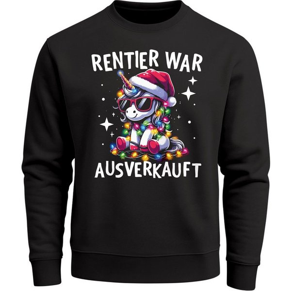 MoonWorks Sweatshirt Sweatshirt Herren Weihnachtspullover Lustig Rentier war ausverkauft