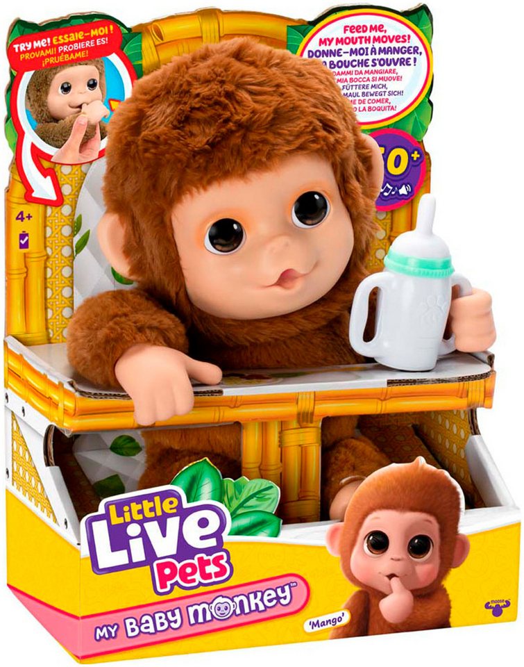 Moose Plüschfigur Little Live Pets, Mama Surprise - Mein kleiner Affe Mango – Bild 2 von 5
