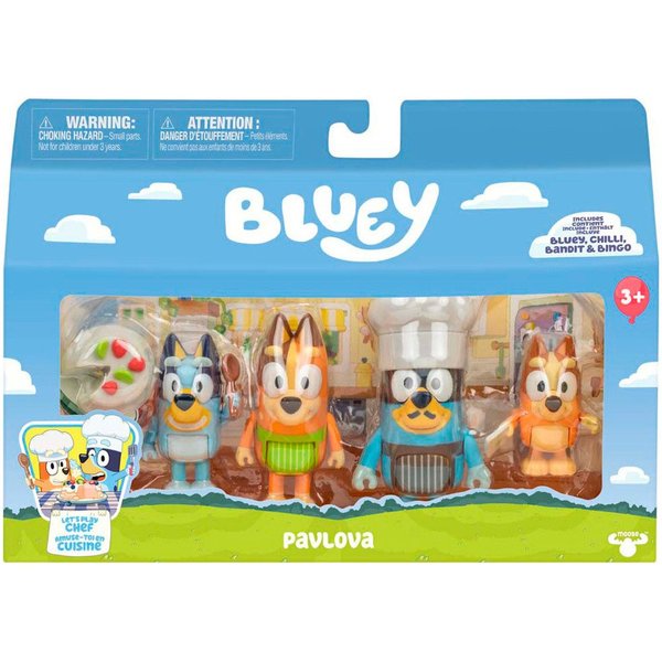 Moose Spielfigur Bluey, Let´s Play Chef - Pavlova, (Set, 4-tlg)