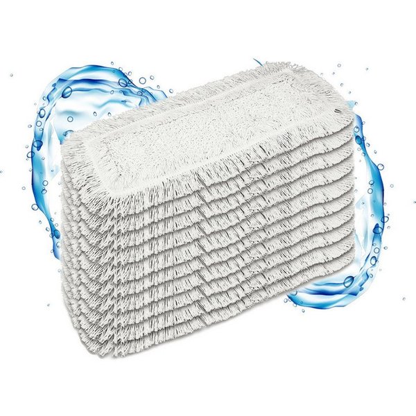 Moppland Wischmopp Ersatzbezug Bodenwischer 40cm/50cm – Waschbar bis 90° Wischmopp-Ersatzkopf (Baumwolle, 40, Einzelartikel, 10-tlg., Wischmopp Ersatzbezug, Was