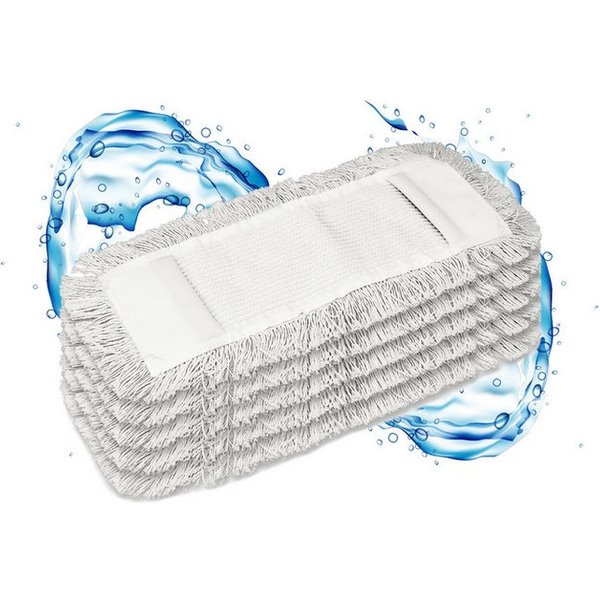 Moppland Wischmopp Ersatzbezug Bodenwischer 40cm/50cm – Waschbar bis 90° Wischmopp-Ersatzkopf (Baumwolle, 40, Einzelartikel, 5-tlg., Wischmopp Ersatzbezug, Wasc