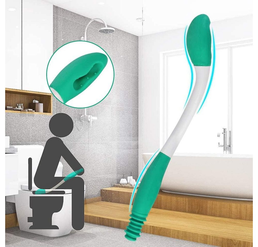 MOPUEA Haltegriff Toilettenhilfe Easywipe Ergonomisch Hygienisch Selbstständig, Ergonomisch rutschfest weich hygienisch leicht zu reinigen – Bild 2 von 5