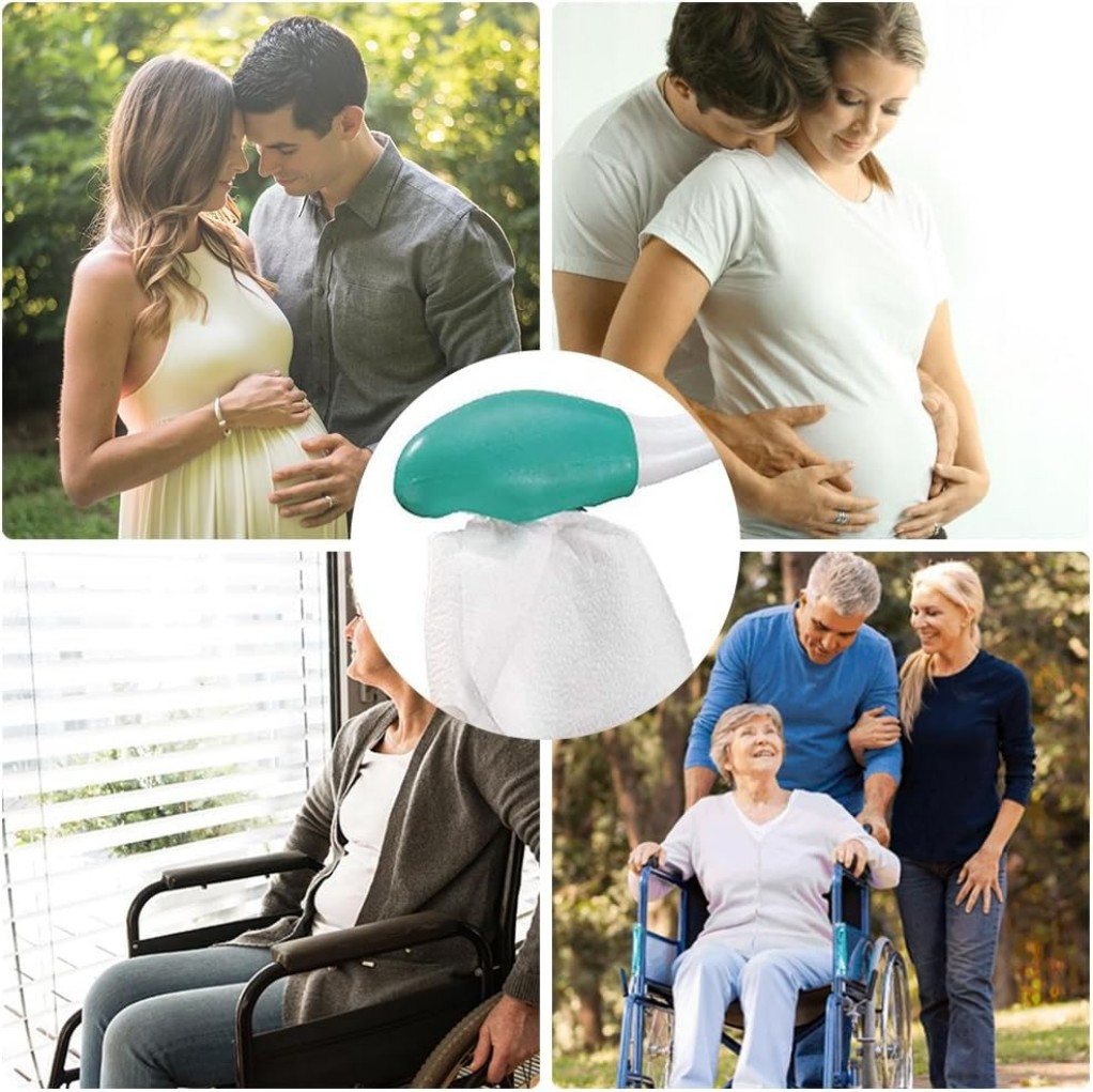 MOPUEA Haltegriff Toilettenhilfe Easywipe Ergonomisch Hygienisch Selbstständig, Ergonomisch rutschfest weich hygienisch leicht zu reinigen – Bild 3 von 5
