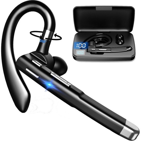 MOPUEA In-Ear-Kopfhörer Bluetooth Headset LED-Display Freisprecheinrichtung In-Ear-Kopfhörer (geeignet für Fahren/Arbeit/Geschäft, Lärmreduzierung)