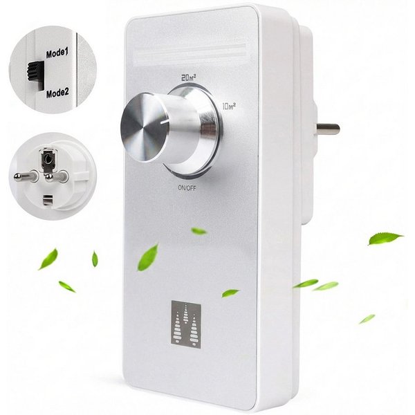MOPUEA Luftreiniger Geruchskiller Ionisator Luftreiniger mit Geruchsentfernung, für 30 m² Räume, Geruchsentferner Mini Luftreiniger für Bad und Schlafzimmer