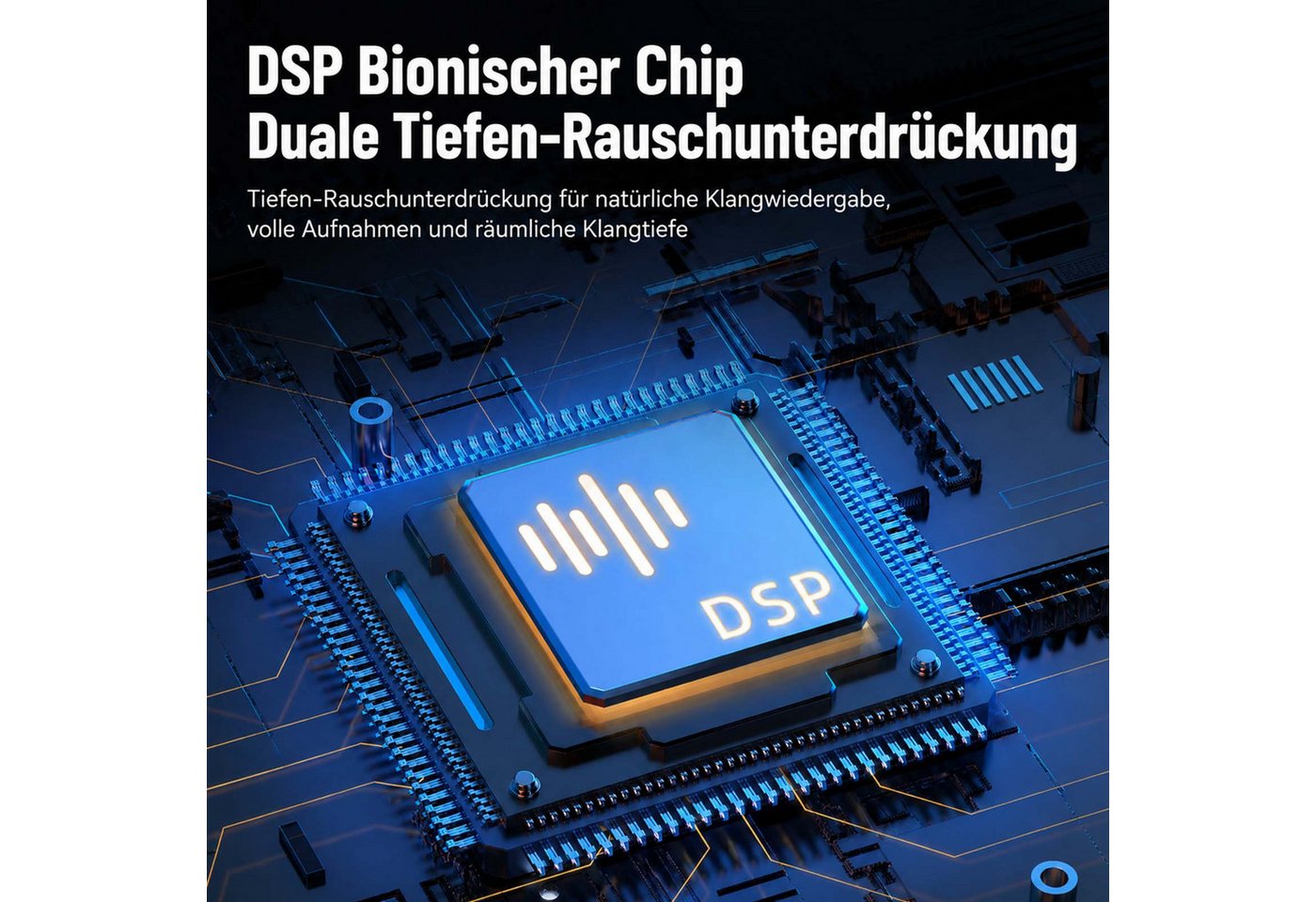 MOPUEA Mikrofon Kabelloses Lavalier Mikrofon Set mit Display & USB-C Empfänger (Mikrofon-Set), DSP-Rauschreduzierung, Display, Plug & Play, 2 Mikrofone – Bild 4 von 5
