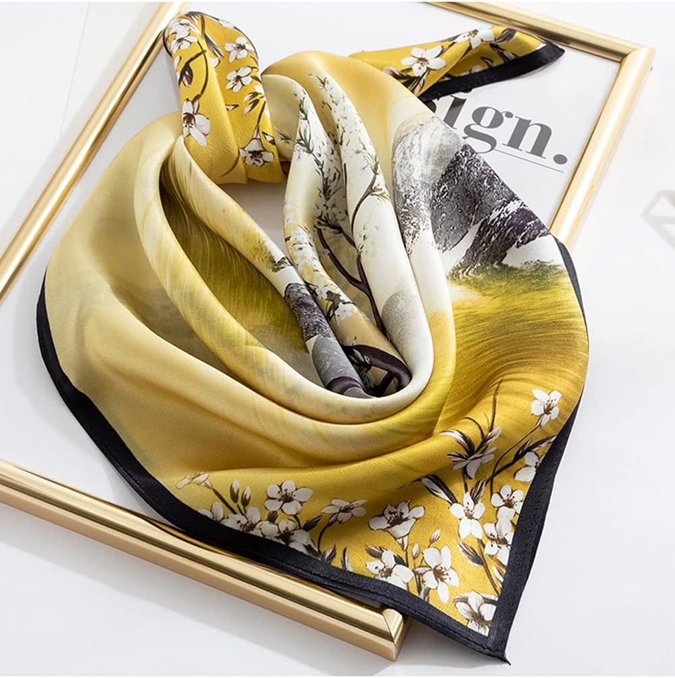 MOPUEA Modeschal Modetuch Modeschal Schal Damen mit Blumenmuster, Eleganter Schal, (1-St) – Bild 5 von 5