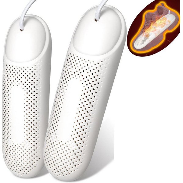 MOPUEA Schuhtrockner Elektrischer Schuhtrockner UV geruchsentfernend Tragbarer+3 Modi Timer, Flammhemmend, 360° Wärmeverteilung, 3 Timer-Modi, tragbar