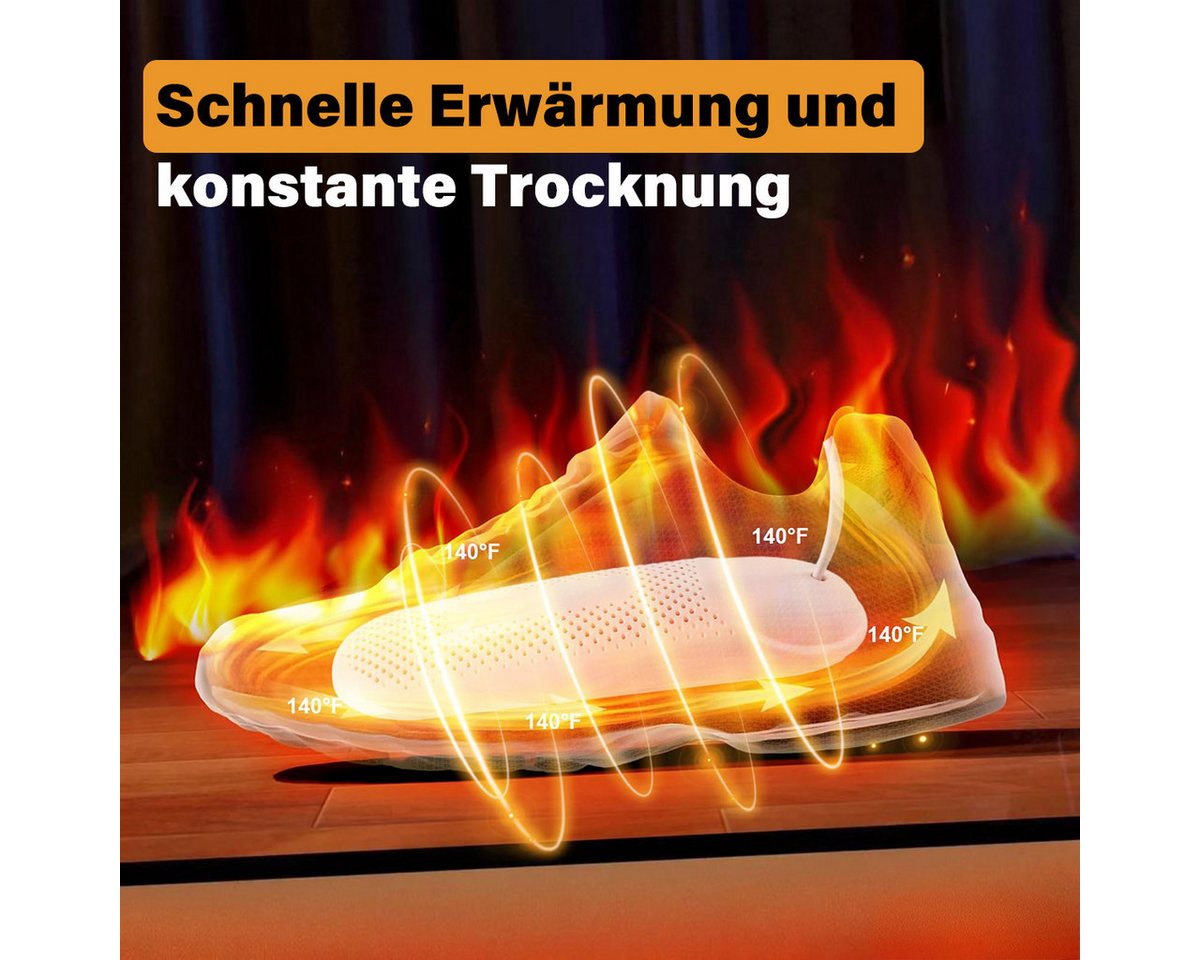 MOPUEA Schuhtrockner Elektrischer Schuhtrockner UV geruchsentfernend Tragbarer+3 Modi Timer, Flammhemmend, 360° Wärmeverteilung, 3 Timer-Modi, tragbar – Bild 4 von 5
