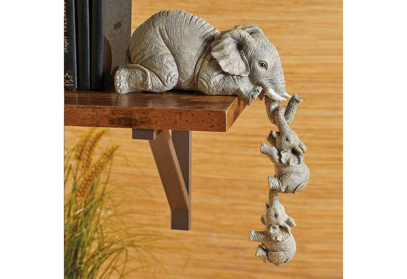 MOPUEA Tierfigur kleine Version Tierfigur Deko, Elefanten Deko, Elefant Statue Figure (3 St) – Bild 3 von 5